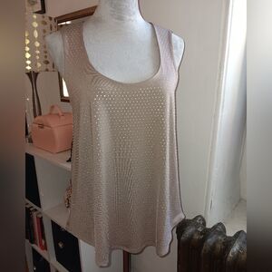 NWT Holiday Taupe Rhinestone tank top